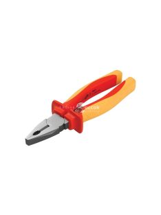   EXTOL PREMIUM kombinált fogó, 200mm, szigetelt,1000V VDE, DIN ISO 5746, CV, duál piros/sárga nyél, akasztós szerszámtartó