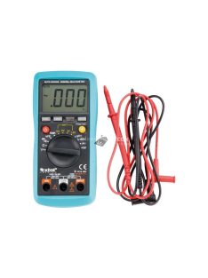   EXTOL PREMIUM digitális multiméter; Amper/Volt/Ohm mérő, hangjelző funkcióval, CE, 3 db 1,5V AAA elem