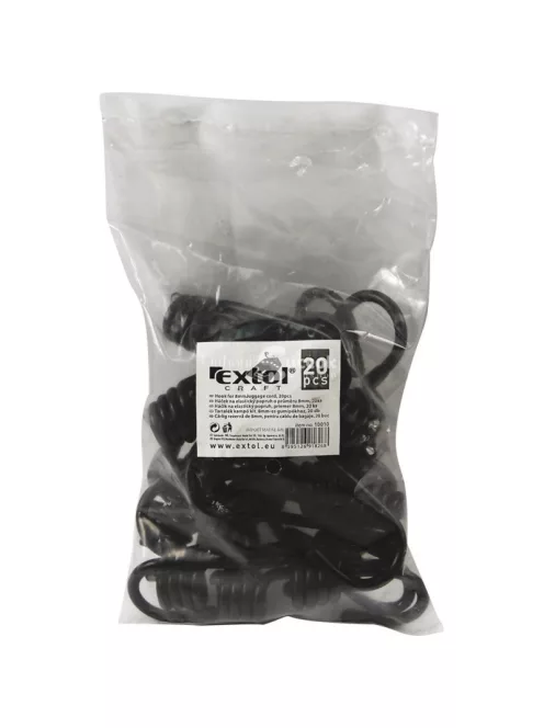 EXTOL CRAFT kampó, 20db; 8mm, gumikötélhez