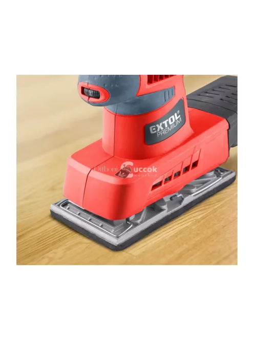 EXTOL PRMIUM vibrációs csiszológép 200 W, max. 13.000 ford/perc, 93×185 mm papír