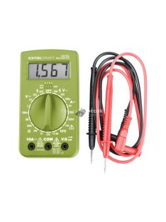   EXTOL CRAFT digitális multiméter; Amper/Volt/Ohm mérő, hangjelző funkcióval, CE, 1 db 9V elem