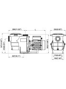 Egyszerű előszűrős medence pumpa 17m3/h - medence szűrőrendszerhez, tisztítóhoz