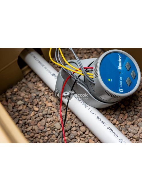 Hunter Bluetooth vezérlő NODE-BT-100 - elemes, PGV101G-B BSP mágnesszeleppel, 1 körös, kültéri, okos öntözőrendszer