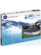 Gre téli medence védőtakaró, 7,30m x 3,75m, ovális medencéhez, fémpalást, extra vastagított anyaggal