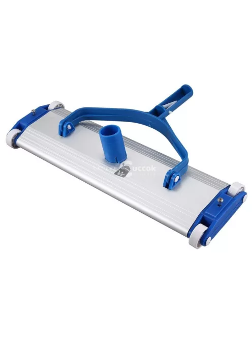 Alumínium medence porszívófej, 45 cm, ezüst-kék színben, kézi használatra