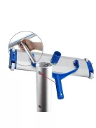 Alumínium medence porszívófej, 45 cm, ezüst-kék színben, kézi használatra