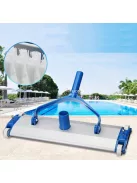 Alumínium medence porszívófej, 45 cm, ezüst-kék színben, kézi használatra