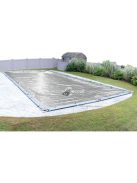 Silverado Téli Védőtakaró - Négyszög Alakú Medencéhez - 7.0 x 3.5 m - Ezüst/Fekete
