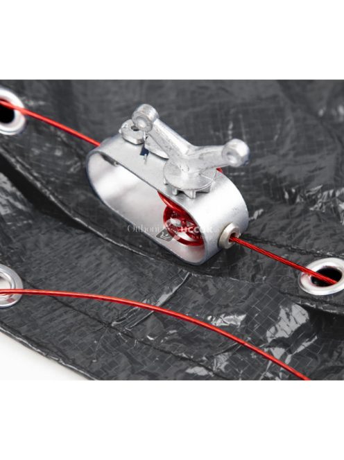 Deluxe PE téli medencevédő takaró, kör alakú fémpalástos medencékhez, 4.5m átmérőjű, fekete színű