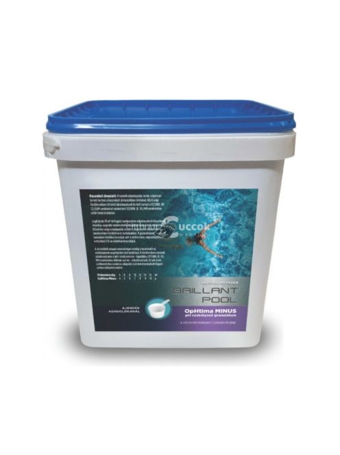 Brillant Pool Optima PH Minus, 7.5 kg, pH csökkentő granulátum - medence tisztító termék