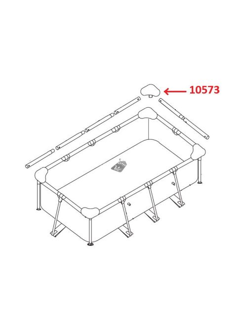 INTEX fémvázas medence sarokkapcsoló elem, összekötő alkatrész (10573A)