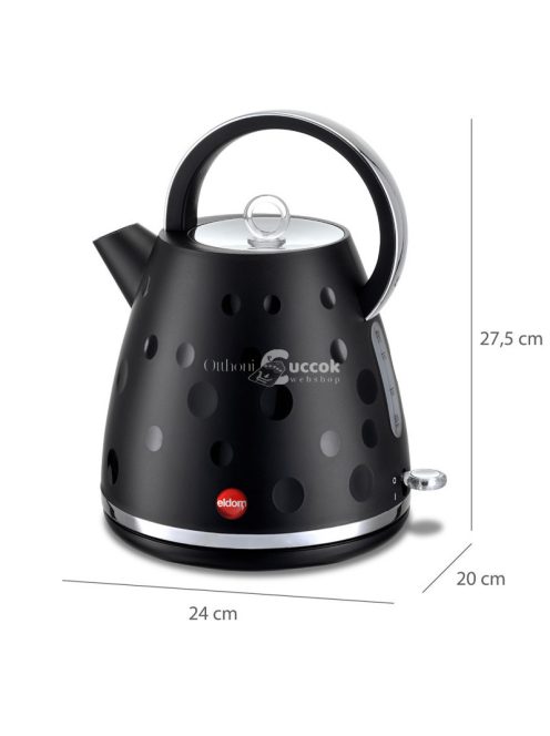 ELDOM C245 vezeték nélküli elektromos vízforraló, fekete, 1.7 L