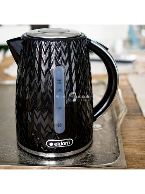 Vezeték nélküli elektromos vízforraló NELO fekete ELDOM 1.7 L