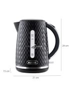 Vezeték nélküli elektromos vízforraló NELO fekete ELDOM 1.7 L