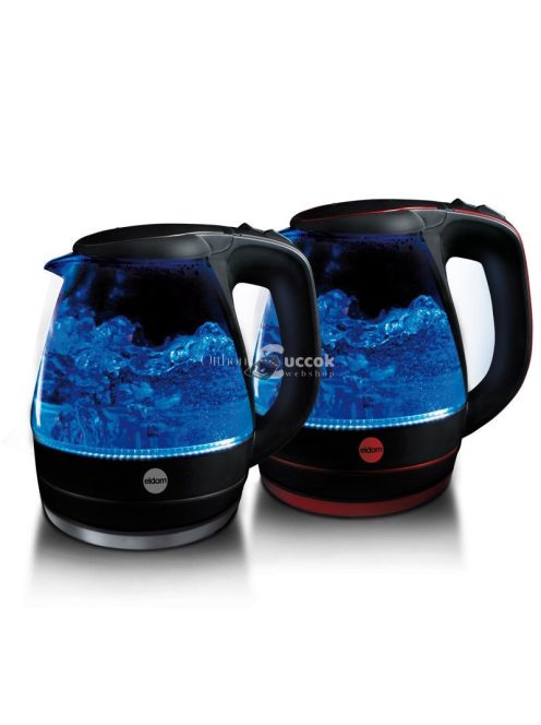 Vörös ELDOM C400 vezeték nélküli vízforraló 2000W 1.5 L