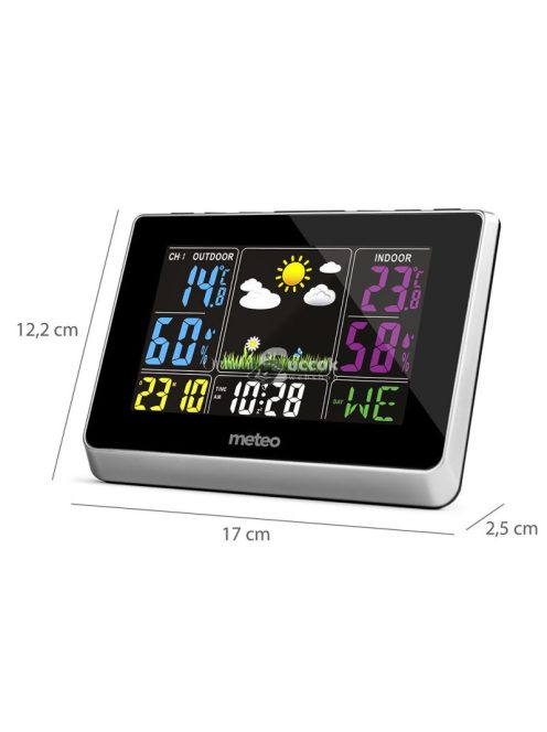 Időjárás állomás METEO SP62s - időjárás előrejelzés, hőmérséklet, páratartalom, csapadék mérés, digitális kijelző