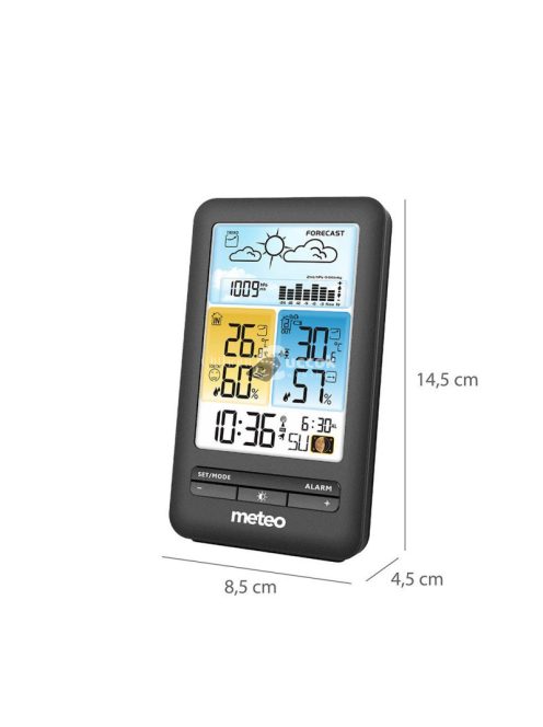 Időjárásállomás METEO SP98 - időjárás előrejelzés, hőmérséklet, páratartalom, légnyomás, érzékelők, LCD kijelző