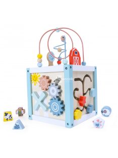   Fa tevékenység kocka szortírozó blokkokkal Ecotoys - játék, tanulás, fejlesztés, gyermek, színes, kreatív, design