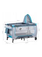 Utazóágy pelenkázó asztallal Ecotoys - utazóágy, pelenkázó asztal, Ecotoys, gyerek utazás, praktikus pelenkázás