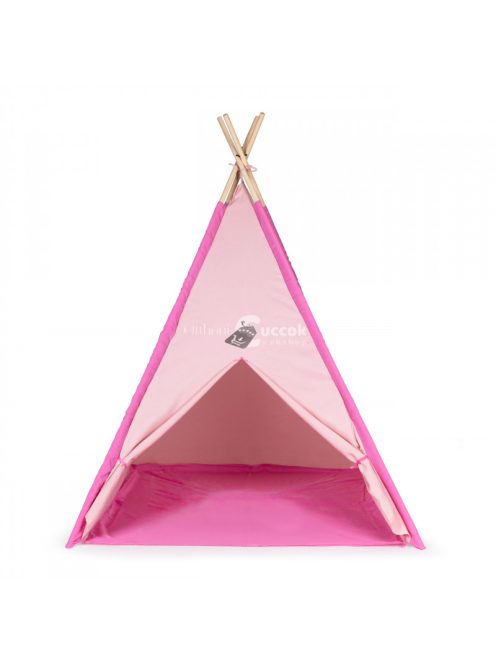 Indián tipi sátor, rózsaszín wigwam gyerekeknek, játéksátor - outdoor, beltéri, gyermek játék, táborozás