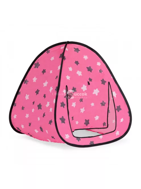 Rózsaszín sátorház csillagokkal lányoknak - gyerekeknek - rózsaszín - csillagos - lány - sátor - ház
