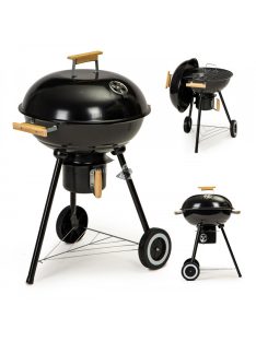   Kerti grill fedéllel és kerekekkel - BBQ sütő kerti partikhoz, grillezéshez, piknikezéshez.