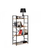 Modern széles fa könyvespolc 4 polccal LOFT