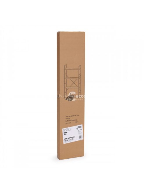 Modern széles fa könyvespolc 4 polccal LOFT