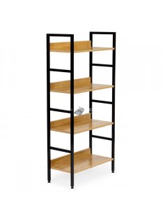   Indusztriális fa könyvespolc loft könyvespolc - olcsó ár, modern design, masszív fa, nagy tárolókapacitás