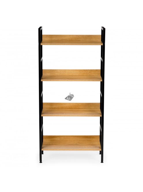 Indusztriális fa könyvespolc loft könyvespolc - olcsó ár, modern design, masszív fa, nagy tárolókapacitás