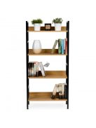 Indusztriális fa könyvespolc loft könyvespolc - olcsó ár, modern design, masszív fa, nagy tárolókapacitás