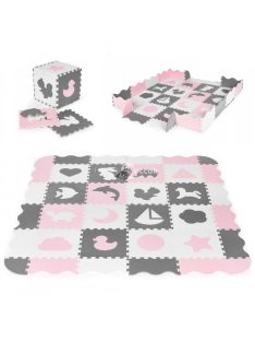   Habos szőnyeg kerítéssel puzzle száraz medence 36 elemes ECOTOYS