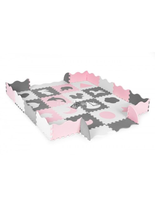 Habos szőnyeg kerítéssel puzzle száraz medence 36 elemes ECOTOYS