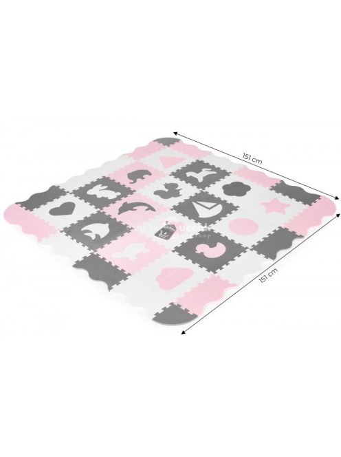 Habos szőnyeg kerítéssel puzzle száraz medence 36 elemes ECOTOYS