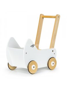   Fa babakocsi járóka ECOTOYS - játékkocsi, fa játékok, babajátékok, járóka, fa járóka, babakocsi