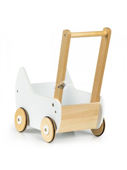 Fa babakocsi járóka ECOTOYS - játékkocsi, fa játékok, babajátékok, járóka, fa járóka, babakocsi