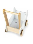 Fa babakocsi járóka ECOTOYS - játékkocsi, fa játékok, babajátékok, járóka, fa járóka, babakocsi