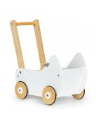 Fa babakocsi járóka ECOTOYS - játékkocsi, fa játékok, babajátékok, járóka, fa járóka, babakocsi