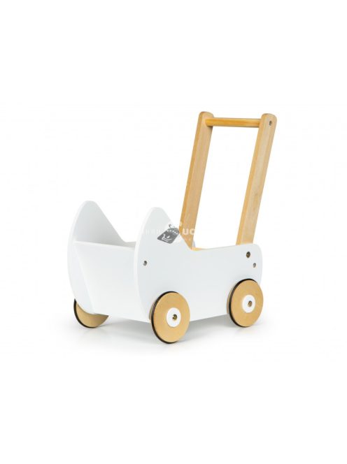 Fa babakocsi járóka ECOTOYS - játékkocsi, fa játékok, babajátékok, járóka, fa járóka, babakocsi