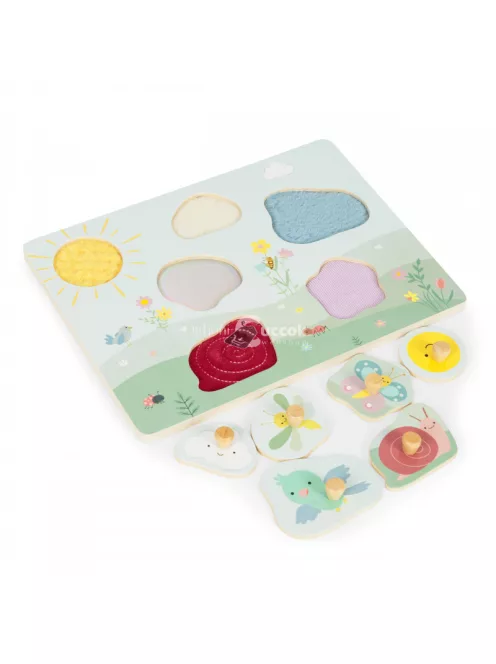 Fa érzékszervi tábla különböző anyagokkal