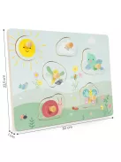 Fa érzékszervi tábla különböző anyagokkal