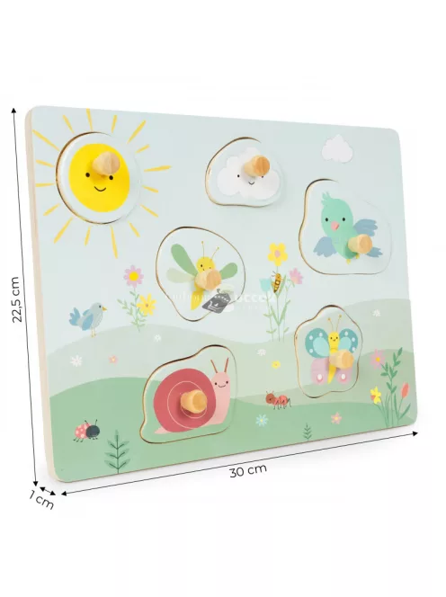 Fa érzékszervi tábla különböző anyagokkal