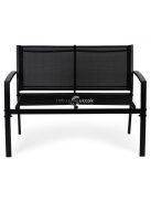 Kerti bútor szett: asztal, pad, karosszékek, fém - modern kertészeti berendezés - kerti bútorok