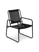 Kerti bútor szett, két szék, fekete asztal