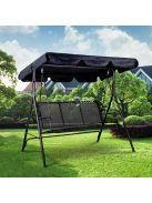 Kerti hinta 3 személyes, állítható tetővel, hintáztatóval