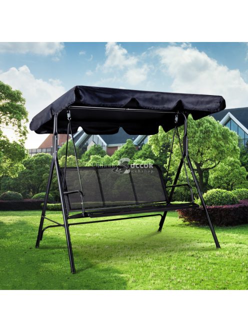 Kerti hinta 3 személyes, állítható tetővel, hintáztatóval