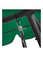 Kerti hintaágy, párnákkal, zöld - összecsukható, 2 az 1-ben, kényelmes pihenés, relaxálás, kerti bútor, teraszdekoráció