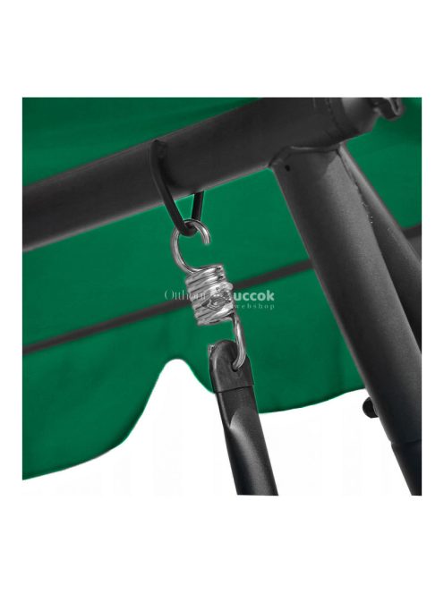 Kerti hintaágy, párnákkal, zöld - összecsukható, 2 az 1-ben, kényelmes pihenés, relaxálás, kerti bútor, teraszdekoráció