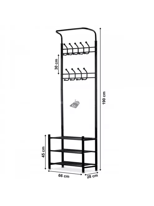 Ruhafogas + szekrény, polc, cipőtartó ModernHome