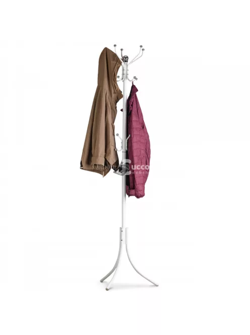 16 akasztós álló ruhafogas, fehér